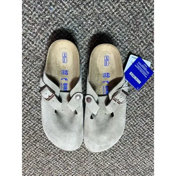 Birkenstock Boston BS Taupe Narrow Fit Womens 9 (US), Mens 7 (US), New - Picture 1 of 12